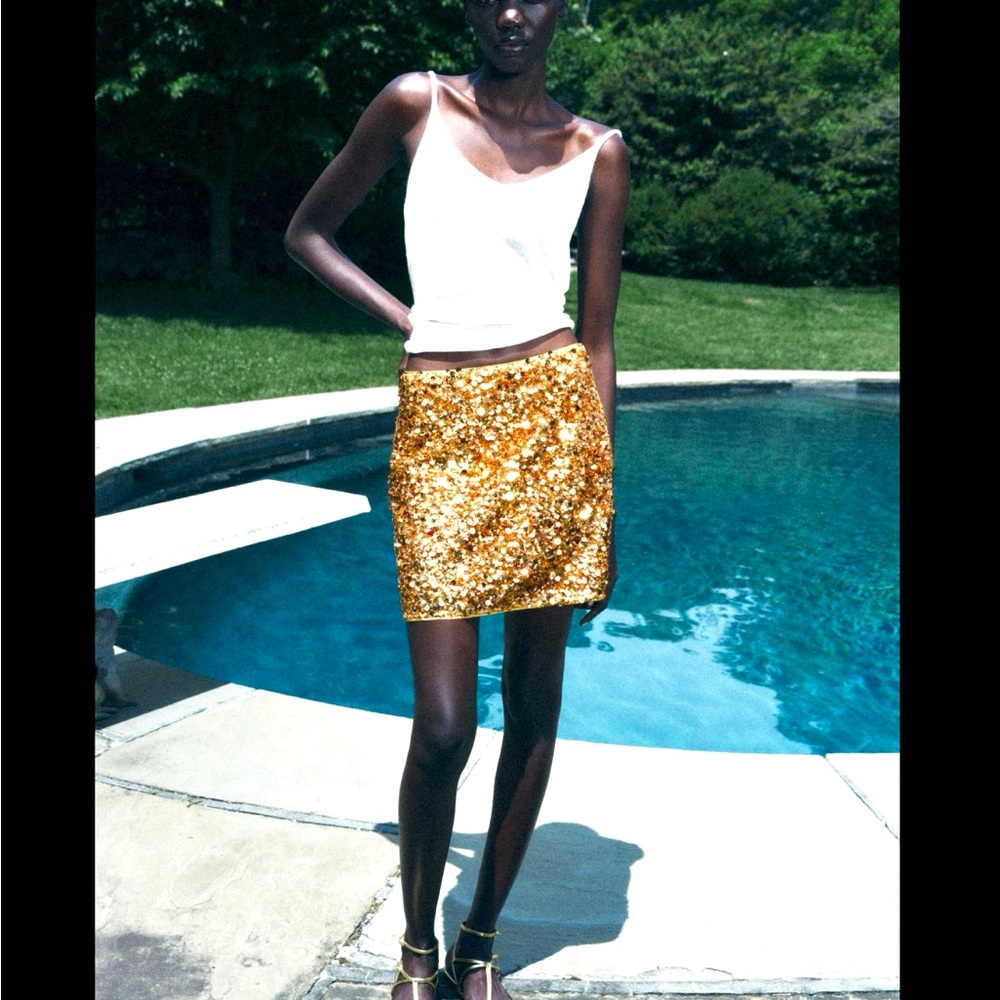SEQUIN MINI SKIRT ZW COLLECTION